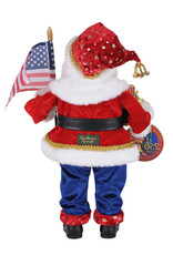 Karen Didion Patriotic Santa Figure Stars and Stripes Santa