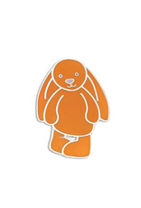 JellyCat Collectible Enamel Pin Badges | Orange Bashful Bunny Pin