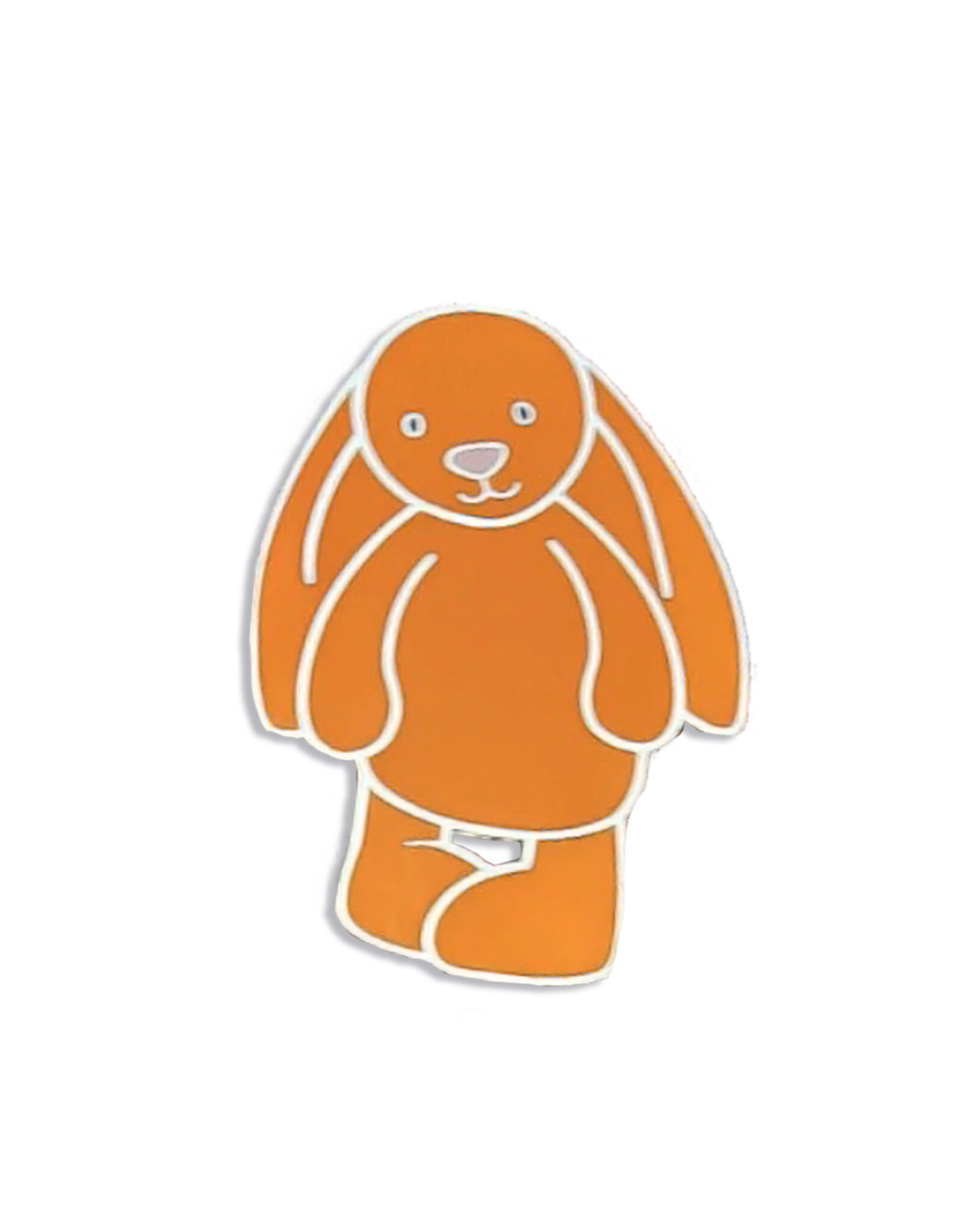 JellyCat Collectible Enamel Pin Badges | Orange Bashful Bunny Pin