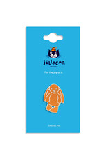JellyCat Collectible Enamel Pin Badges | Orange Bashful Bunny Pin