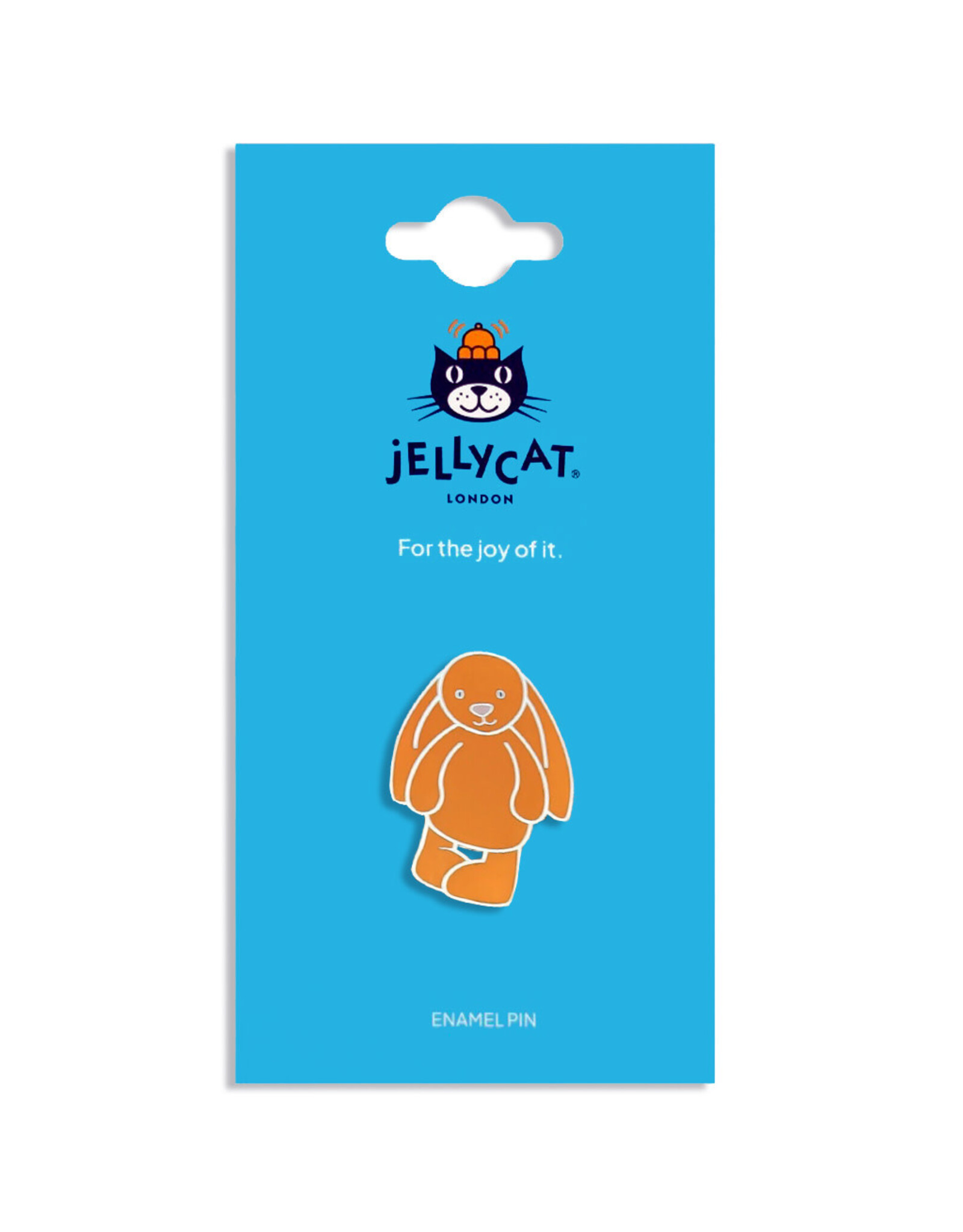 JellyCat Collectible Enamel Pin Badges | Orange Bashful Bunny Pin