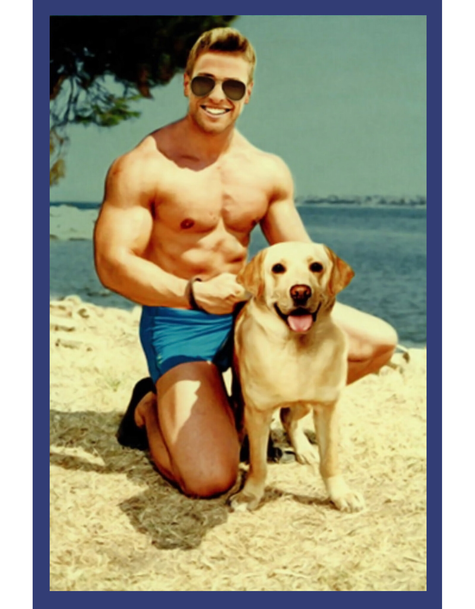 Recycled Paper Greetings Birthday Card Humorous Funny | Guy Dog Lover
