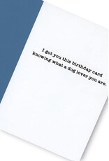 Recycled Paper Greetings Birthday Card Humorous Funny | Guy Dog Lover