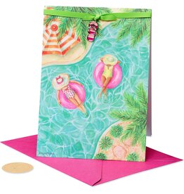 PAPYRUS® Birthday Card Bella Pillar Amazing Memories w Flip Flop Charm
