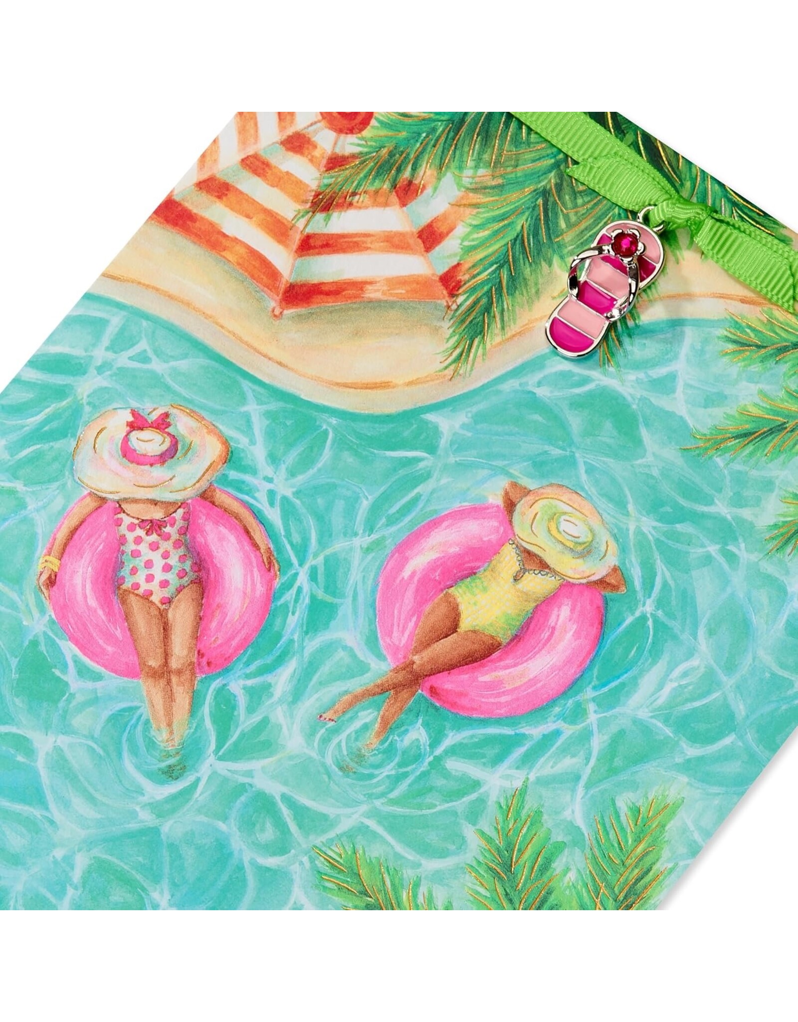 PAPYRUS® Birthday Card Bella Pillar Amazing Memories w Flip Flop Charm