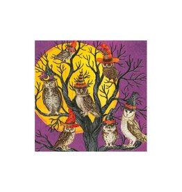Caspari Halloween Party Paper Cocktail Napkins 20pk Owl-O-Ween Owls