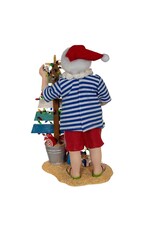Kurt Adler Fabriche Beach Santa w Lighted Sign 10.5"