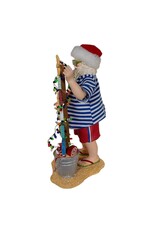 Kurt Adler Fabriche Beach Santa w Lighted Sign 10.5"