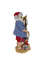 Kurt Adler Fabriche Beach Santa w Lighted Sign 10.5"