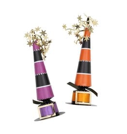 Caspari Halloween Celebration Crackers 6pk Witches Hats