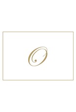 Caspari Gold Embossed Initial Note Cards Letter O Boxed Set of 8