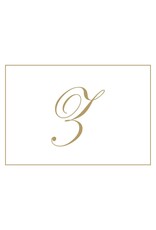Caspari Gold Embossed Initial Note Cards Letter Z Boxed Set of 8