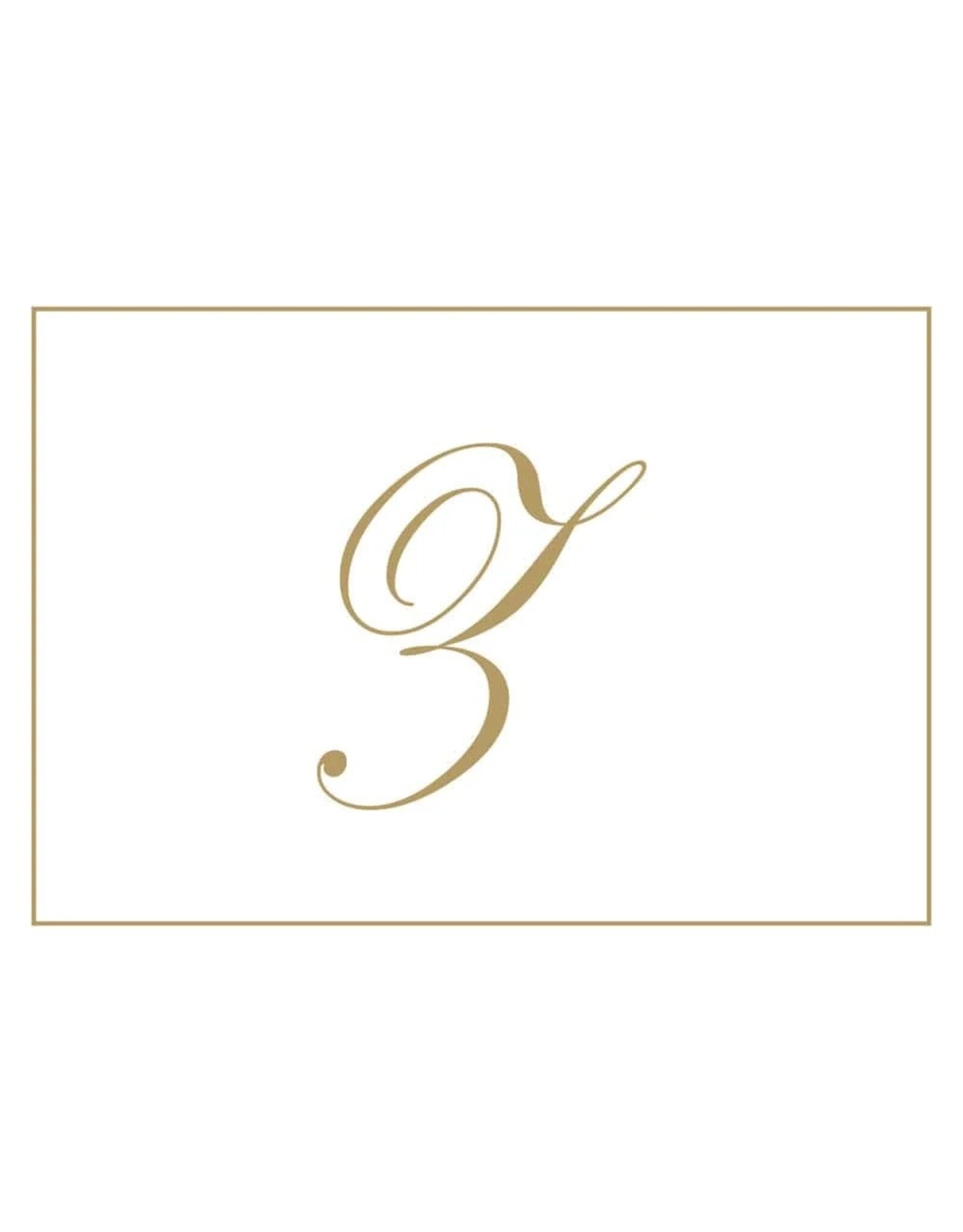 Caspari Gold Embossed Initial Note Cards Letter Z Boxed Set of 8