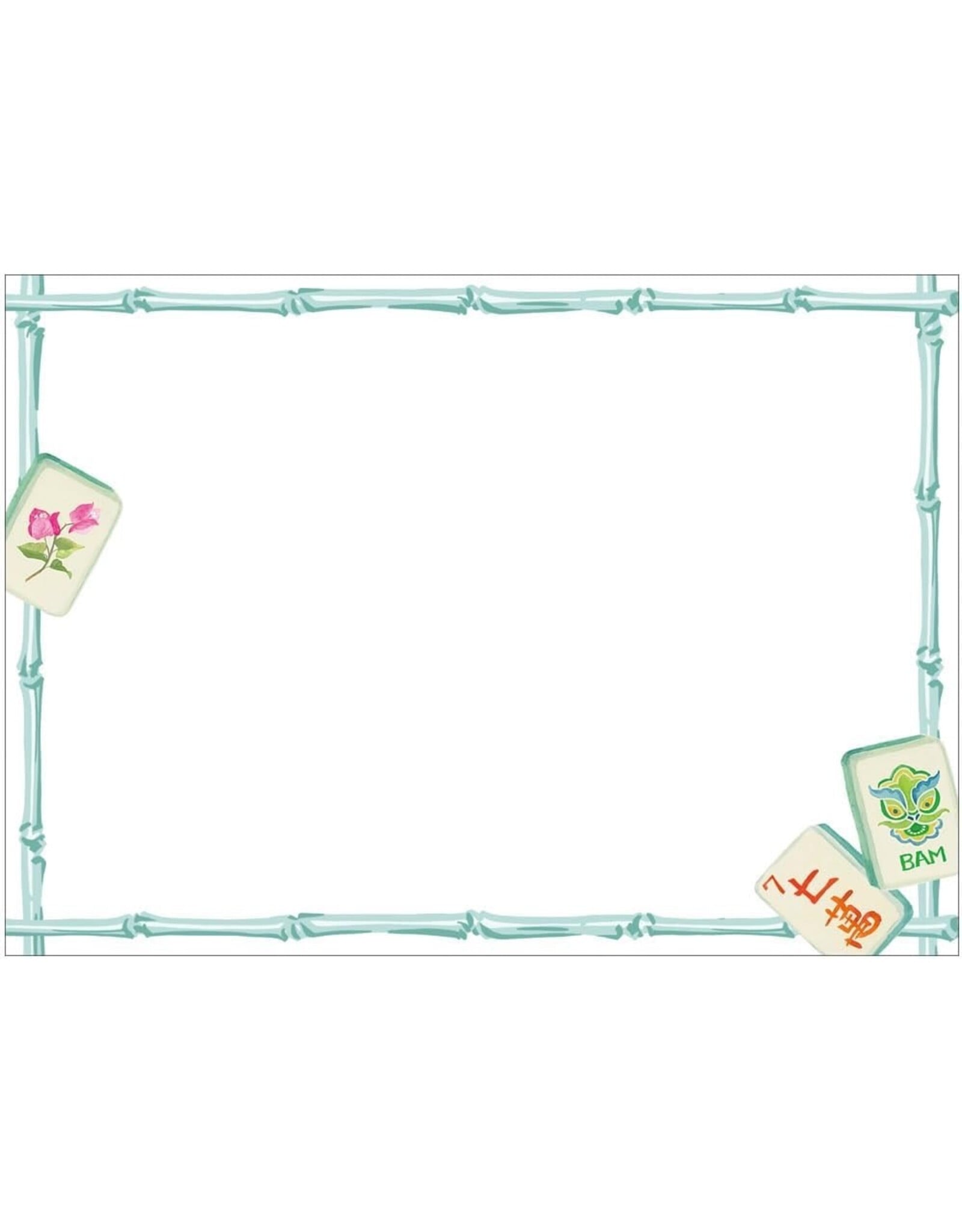 Caspari Correspondence Cards Boxed Set of 12 Mahjong Themed Cards