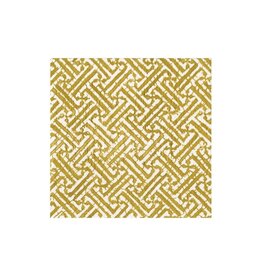 Caspari Cocktail Napkins 20pk Fretwork In Gold