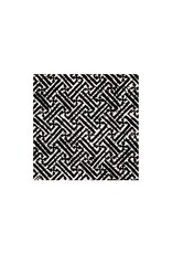Caspari Cocktail Napkins 20pk Fretwork In Black