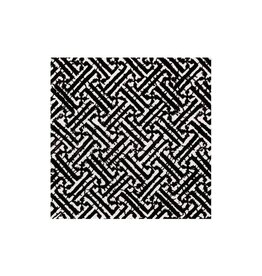 Caspari Cocktail Napkins 20pk Fretwork In Black