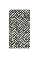 Caspari Paper Guest Towel Napkins 15pk Fretwork Black