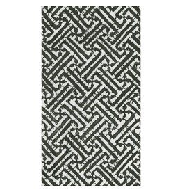 Caspari Paper Guest Towel Napkins 15pk Fretwork Black