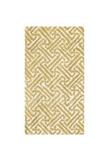 Caspari Paper Guest Towel Napkins 15pk Fretwork Gold