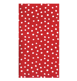 Caspari Paper Guest Towel Napkins 15pk Small Dots Red