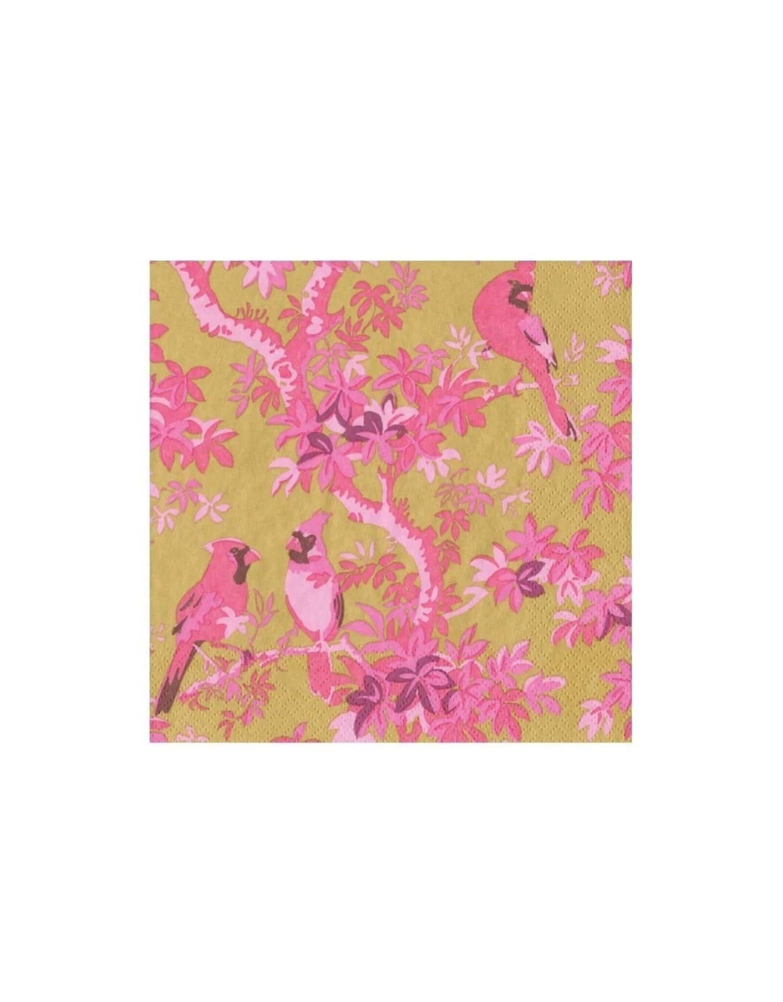 Caspari Paper Cocktail Napkins 20pk Scenic Songbirds