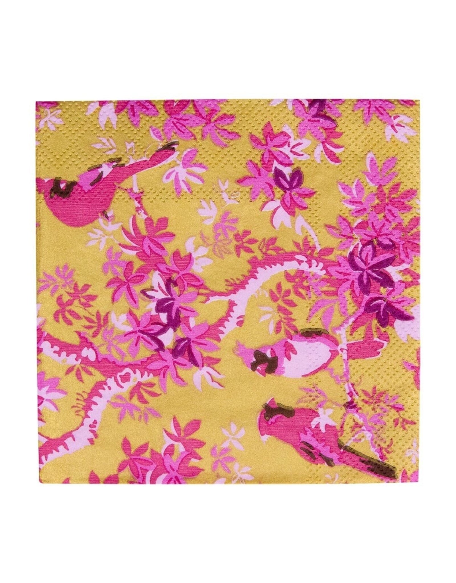 Caspari Paper Cocktail Napkins 20pk Scenic Songbirds