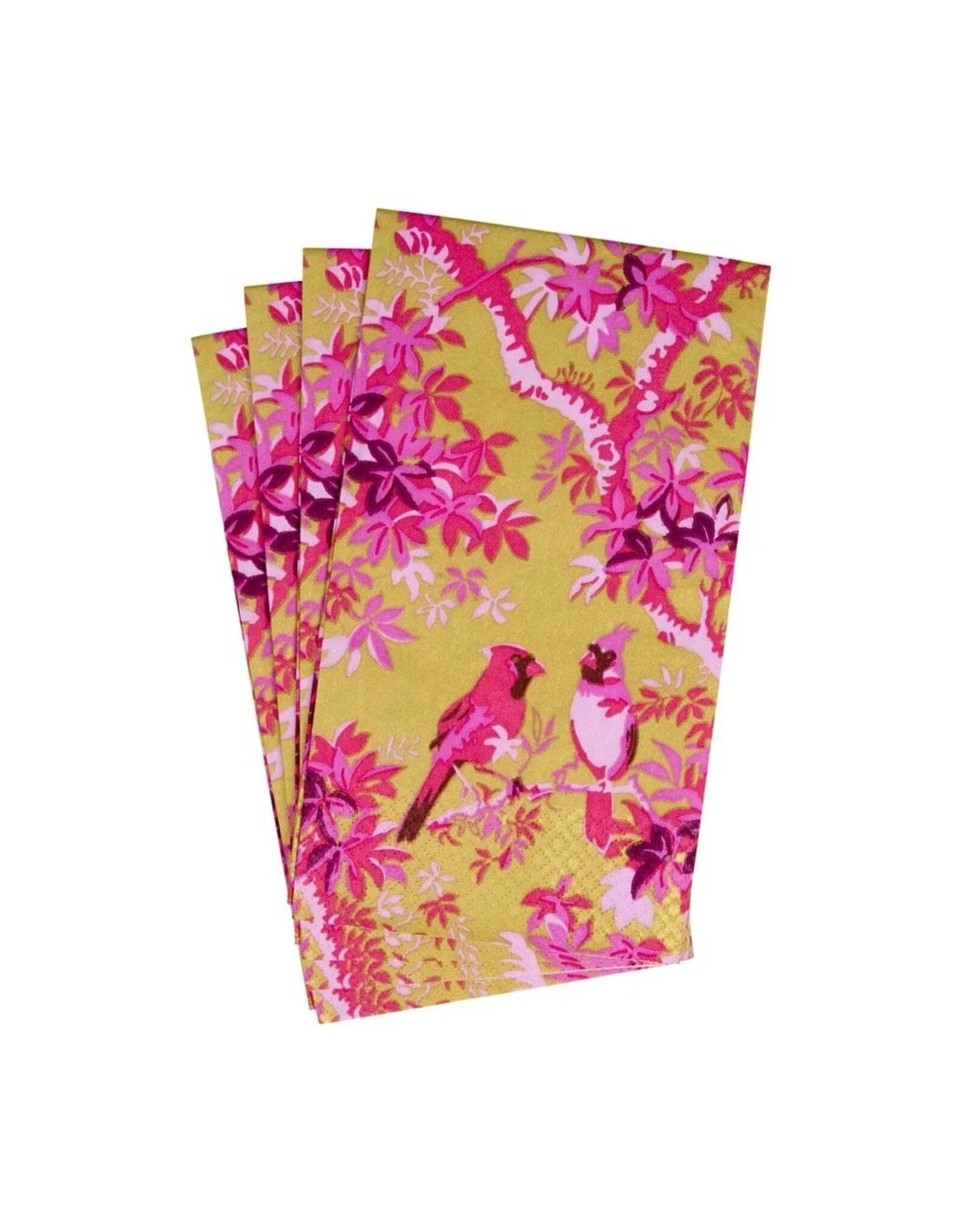 Caspari Paper Guest Towel Napkins 15pk Scenic Songbirds