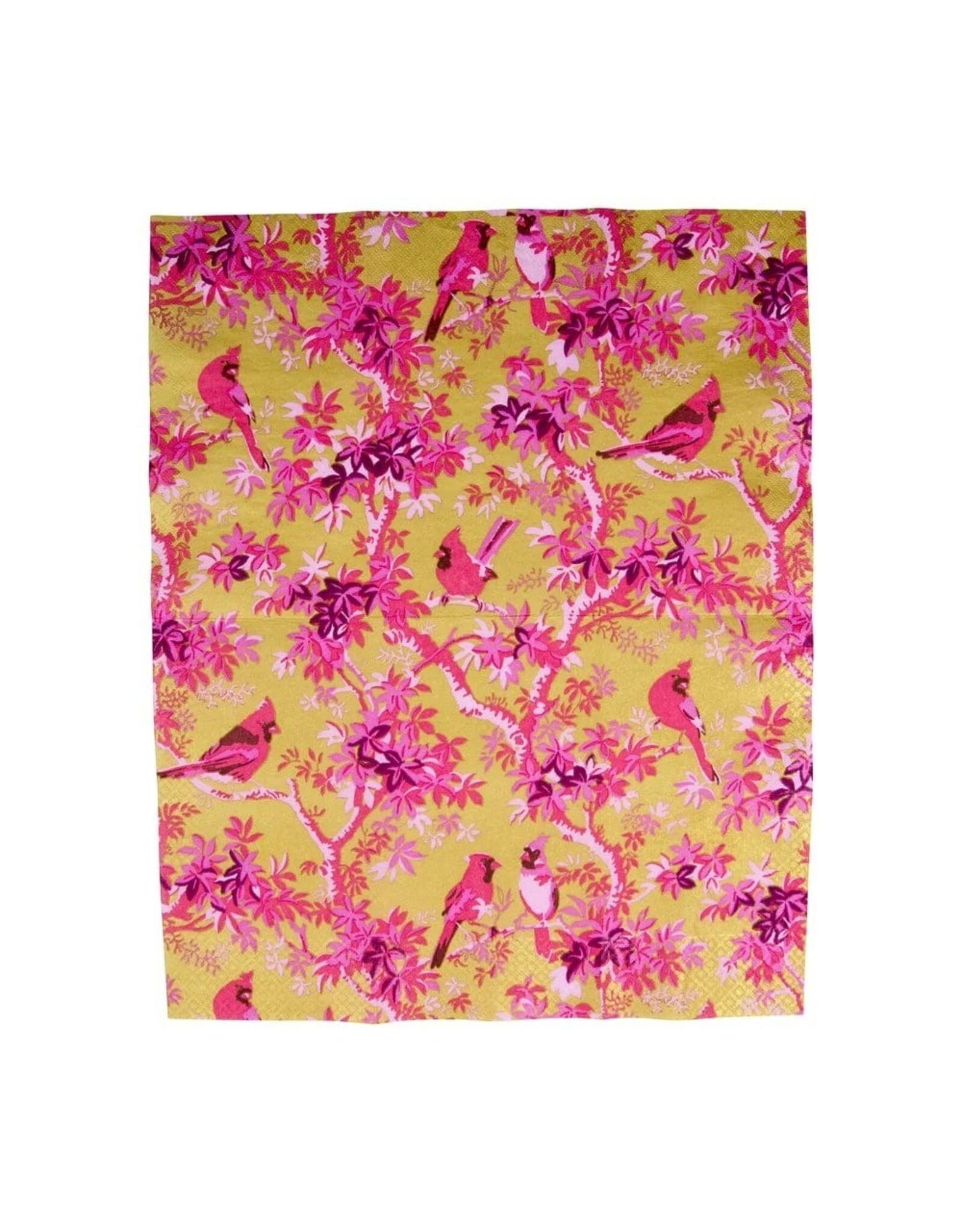 Caspari Paper Guest Towel Napkins 15pk Scenic Songbirds
