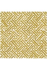Caspari Paper Linen Dinner Napkins Fretwork Gold