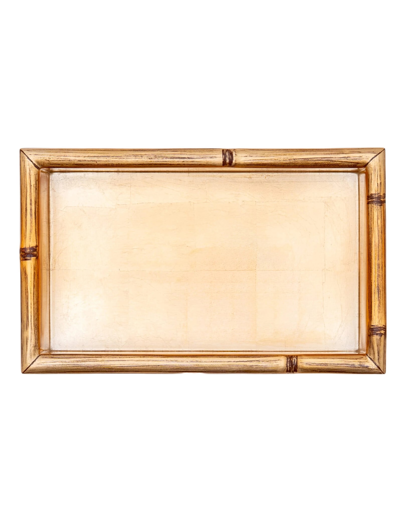 Caspari Gold Leaf Bamboo Edge Lacquer Guest Towel Napkin Holder