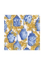 Caspari Paper Lunch Napkins 20ct Ginger Jars Dark Blue