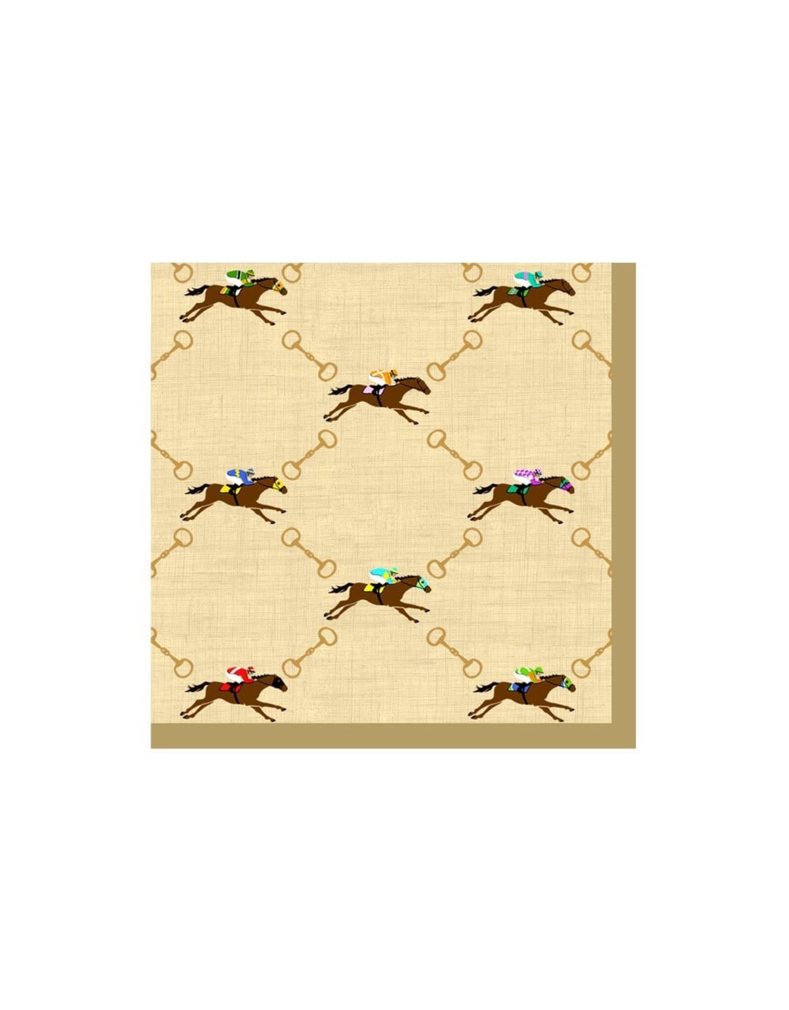 Caspari Derby Paper Cocktail Napkins 20ct And They're Off