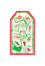 Caspari Classic Hanging Gift Tags 4pk Christmas Mahjong