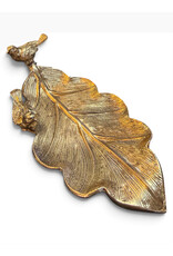 Silver Tree Birds on Leaf Gold Metal Trinket Ring Dish Mahjong Dice Tray