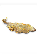 Silver Tree Birds on Leaf Gold Metal Trinket Ring Dish Mahjong Dice Tray