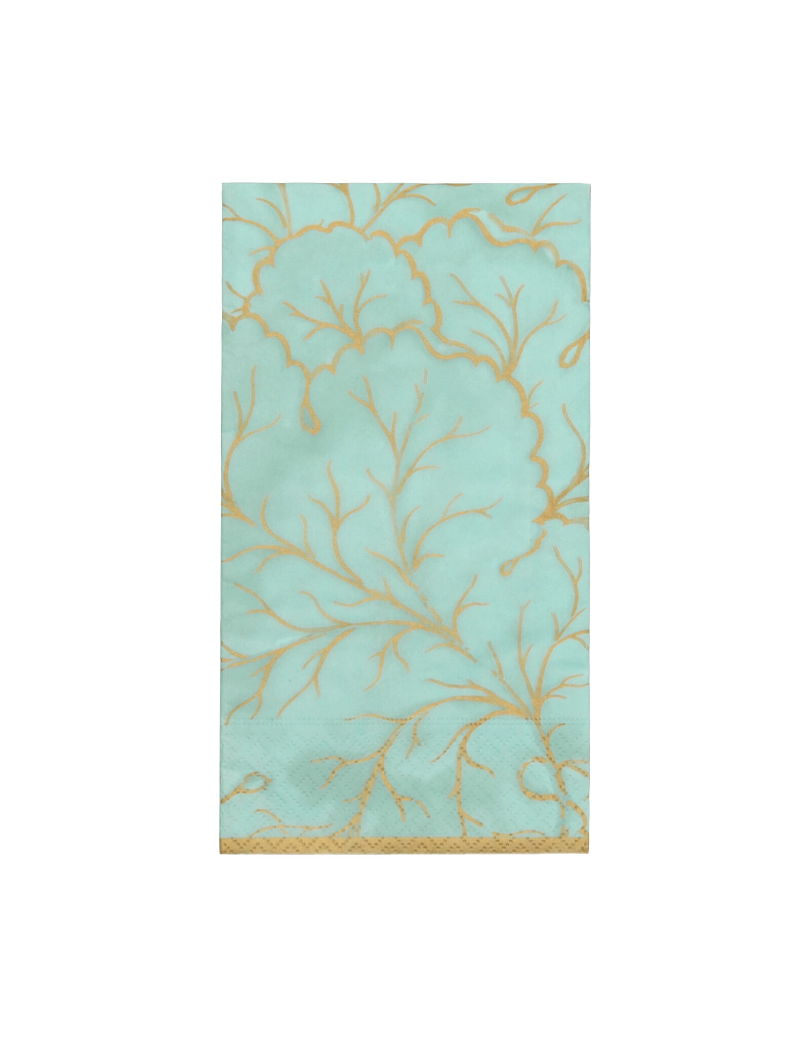 Caspari Paper Guest Towels Napkins 15pk Gilded Majolica Saltwater
