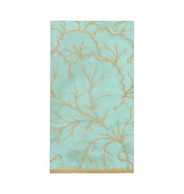 Caspari Paper Guest Towels Napkins 15pk Gilded Majolica Saltwater