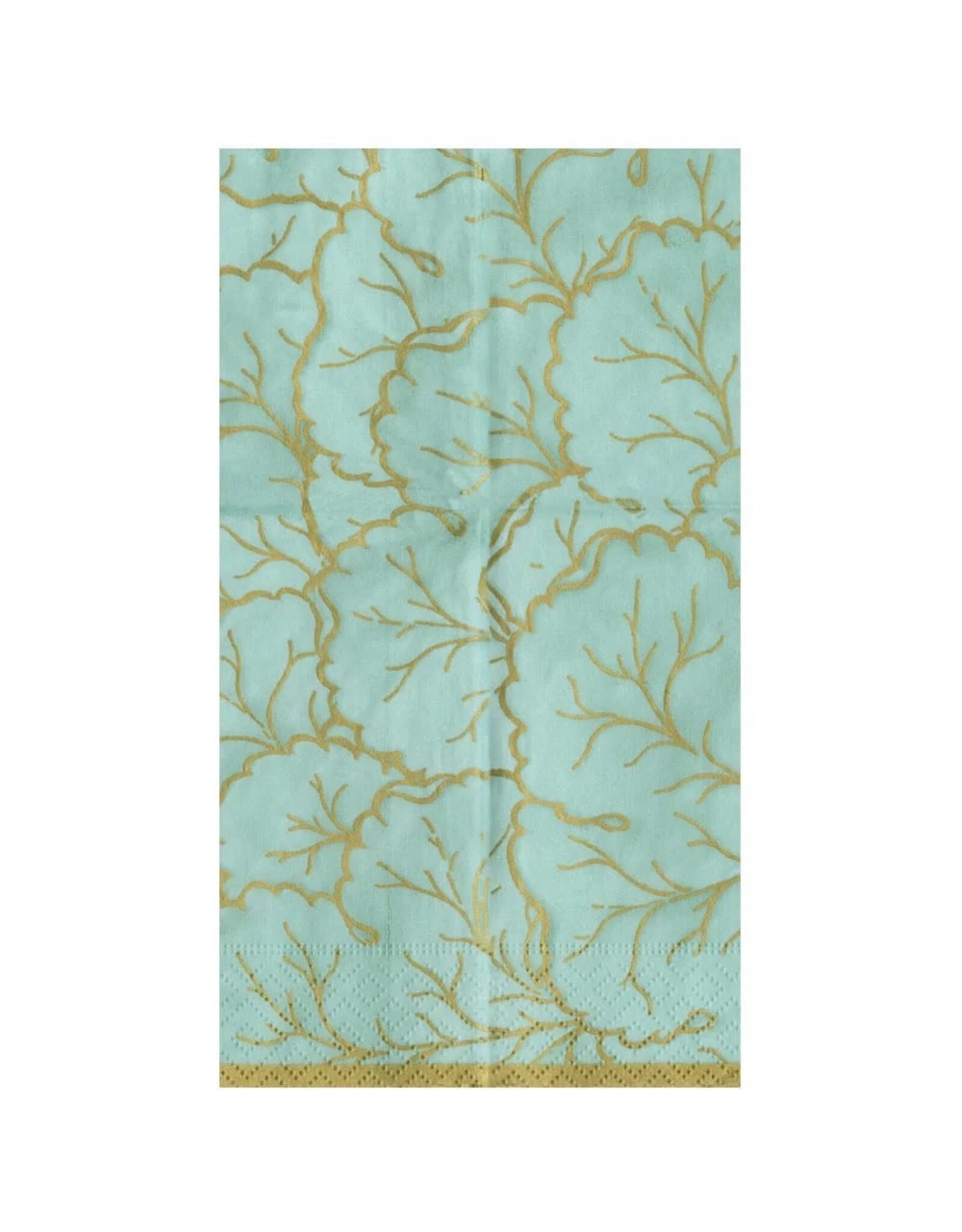 Caspari Paper Guest Towels Napkins 15pk Gilded Majolica Saltwater