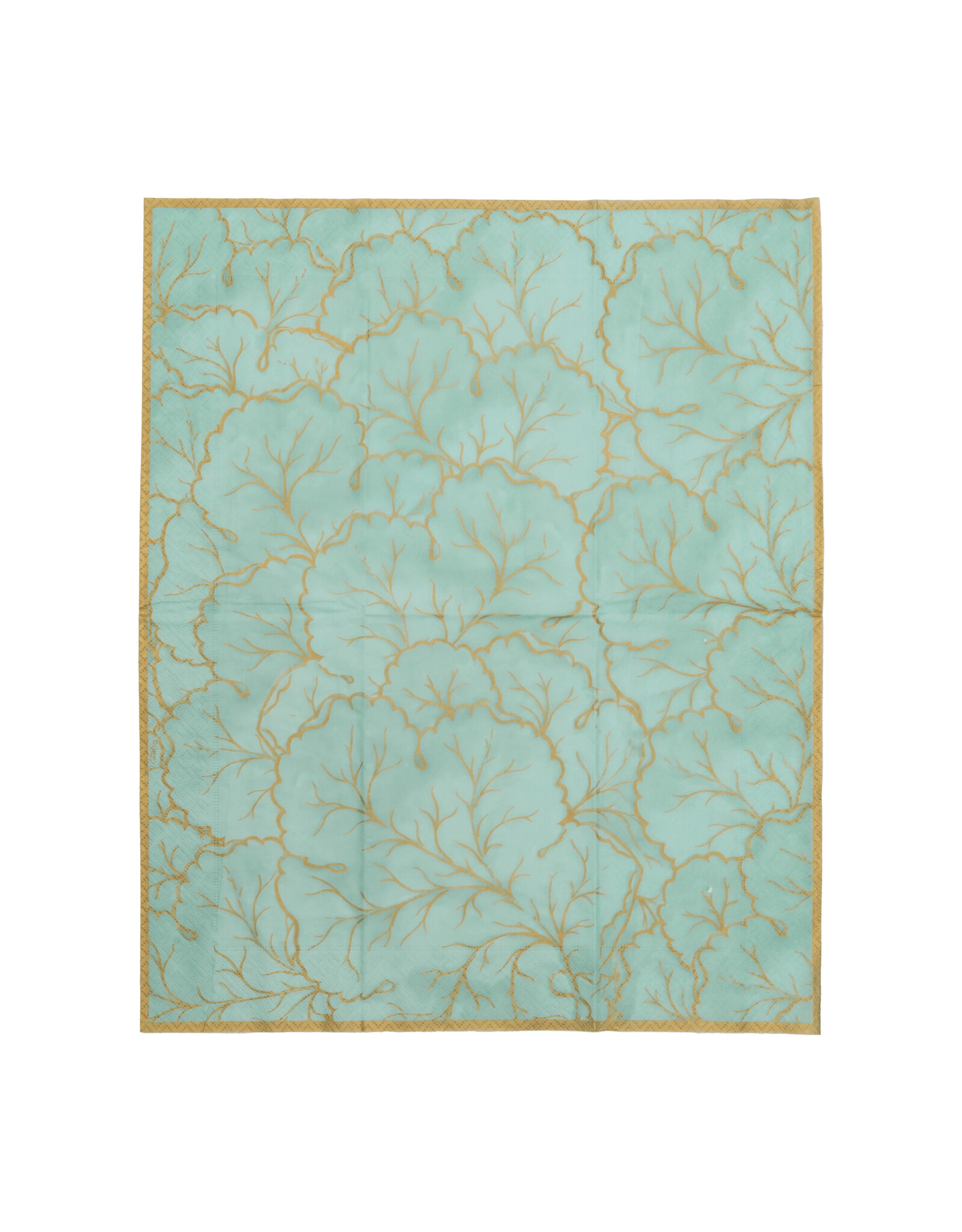 Caspari Paper Guest Towels Napkins 15pk Gilded Majolica Saltwater