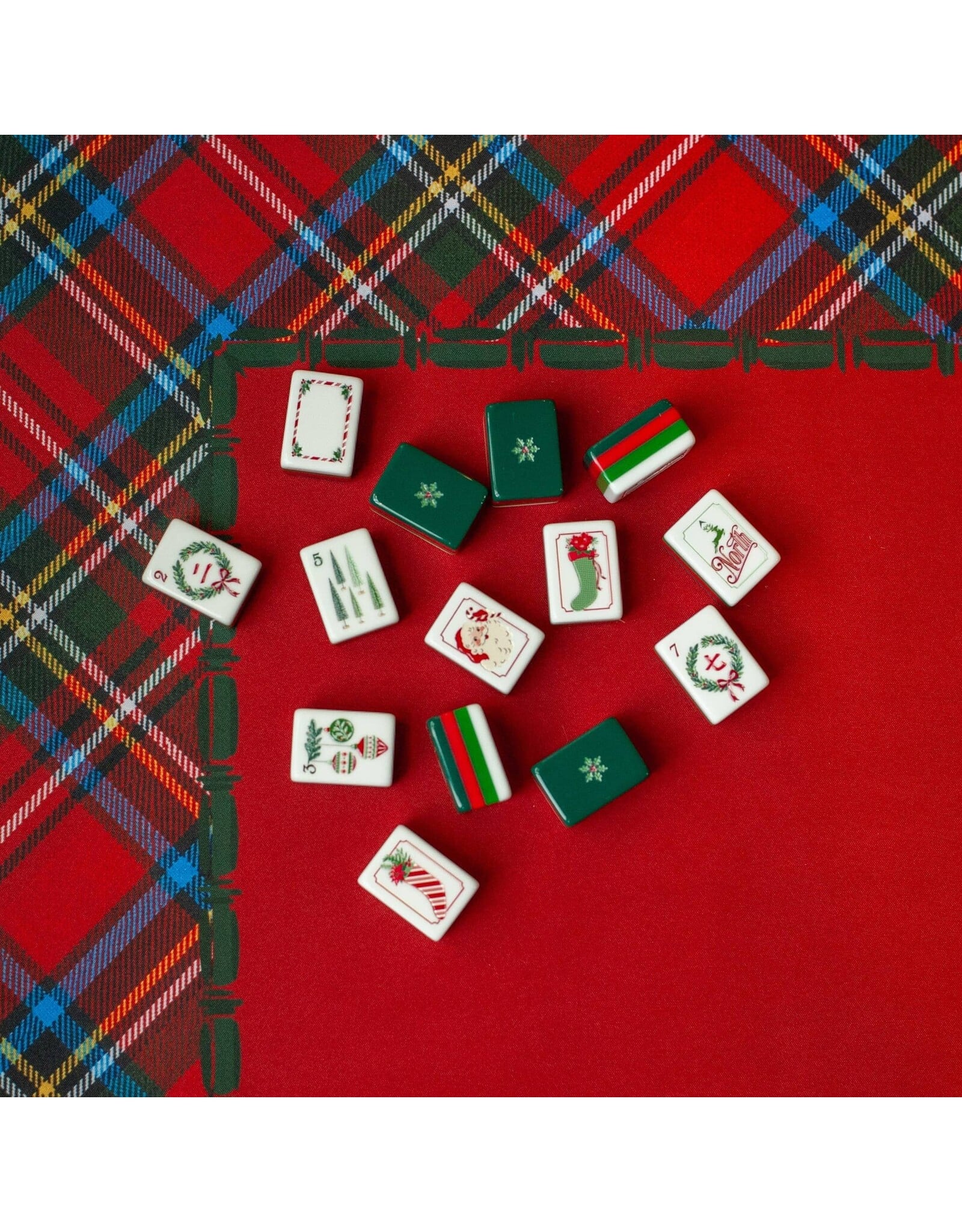 Anders Ruff Design Co. Christmas Mahjong Tiles DEAR SANTA Mahjong Set