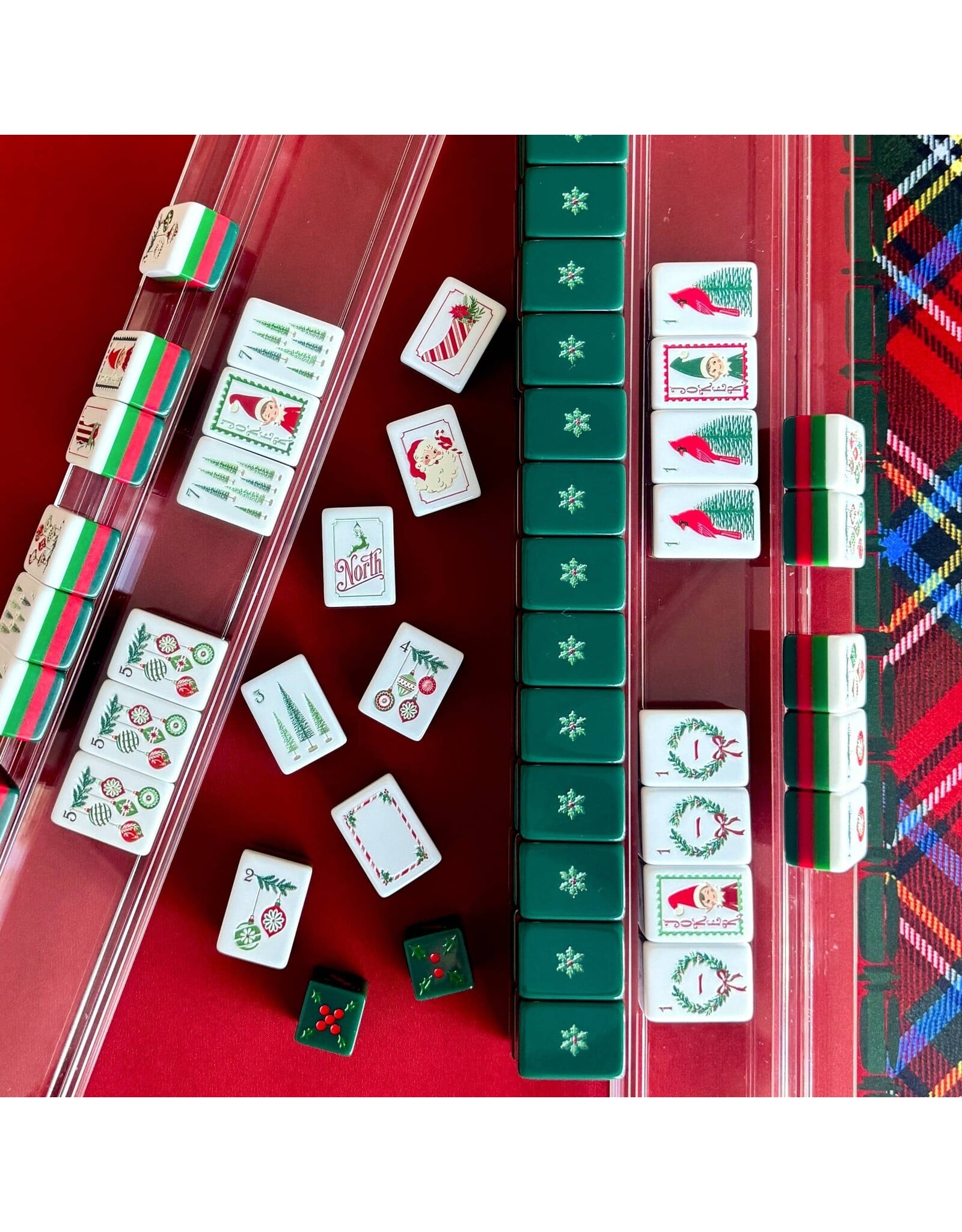 Anders Ruff Design Co. Christmas Mahjong Tiles DEAR SANTA Mahjong Set