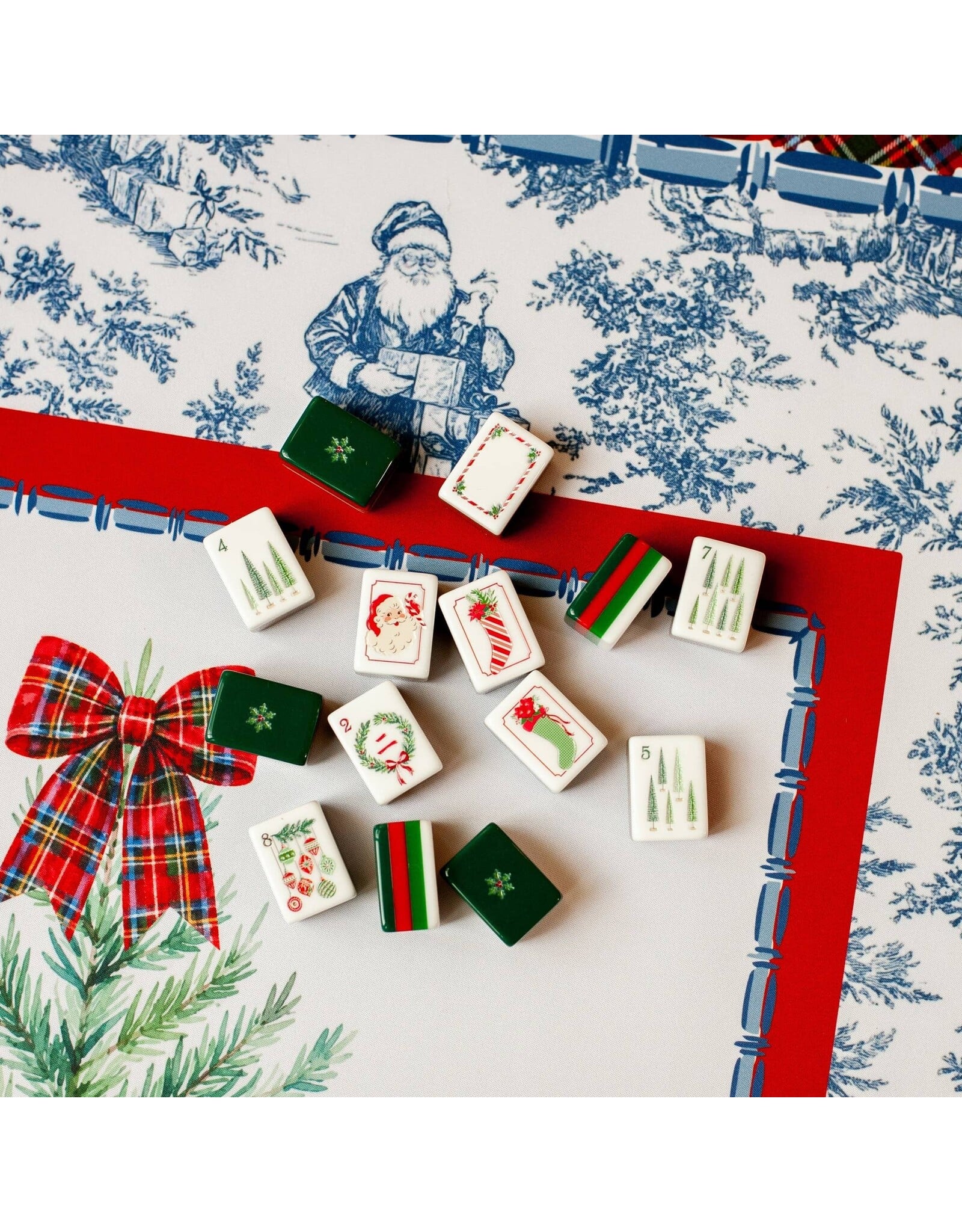 Anders Ruff Design Co. Christmas Mahjong Tiles DEAR SANTA Mahjong Set