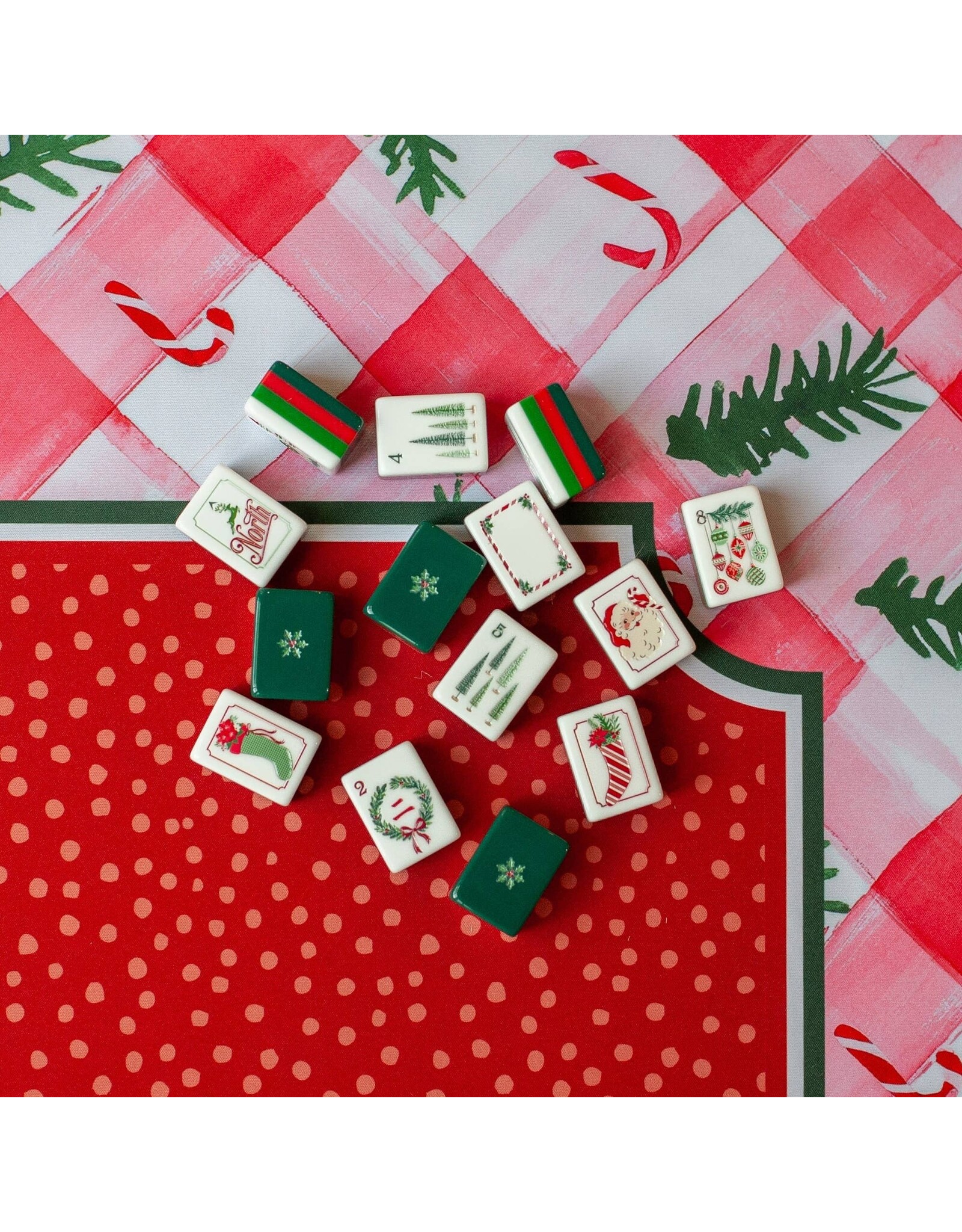 Anders Ruff Design Co. Christmas Mahjong Tiles DEAR SANTA Mahjong Set