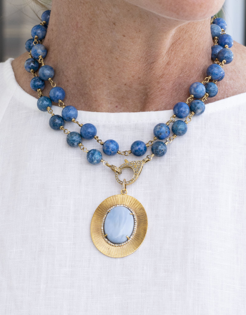 blue agate jewelry