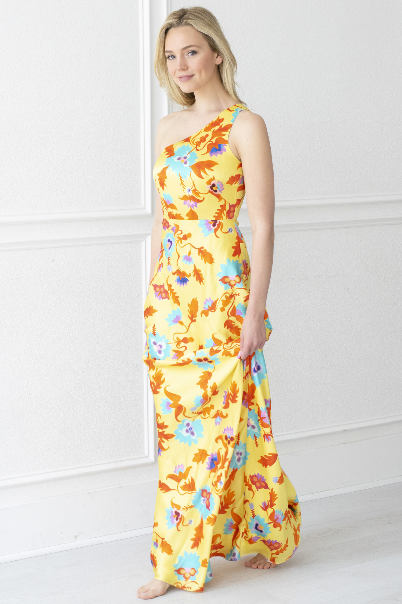 Justine Dress-Yellow Multi - You Are Here