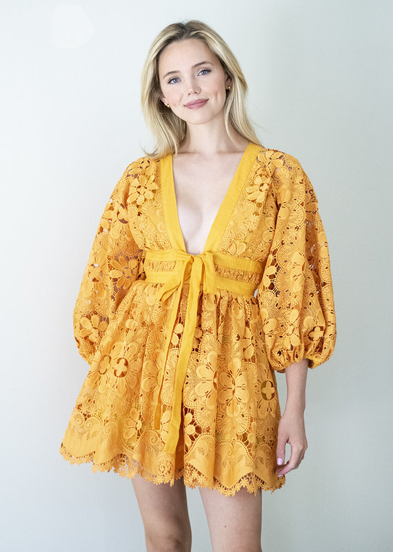 Summer Somewhere Leilani Mini Dress - Marigold