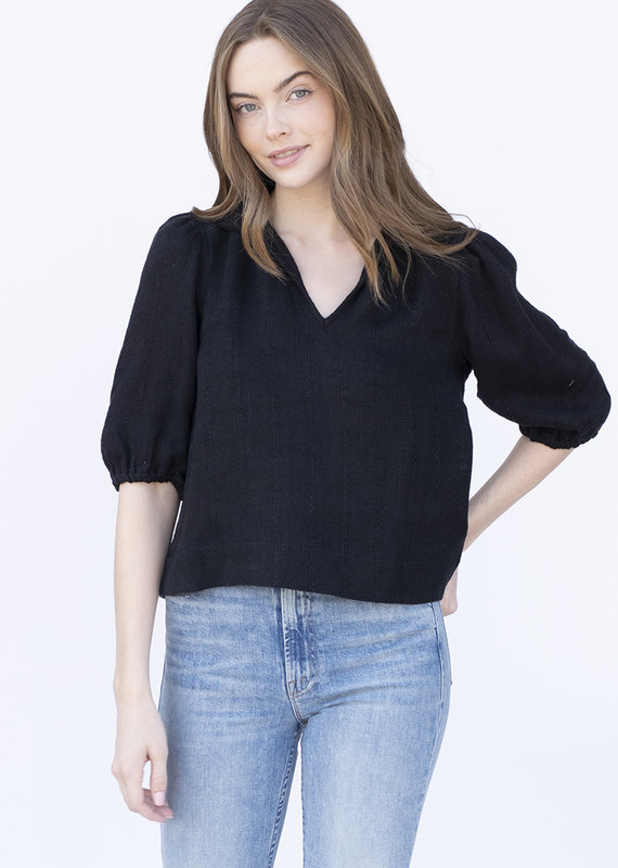 Jag Jewelry and Goods Lori Top - Woven Black Linen