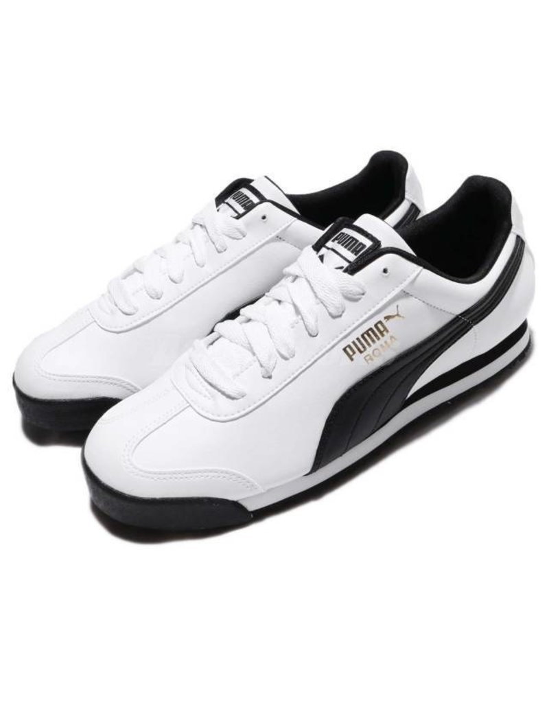 puma roma white black