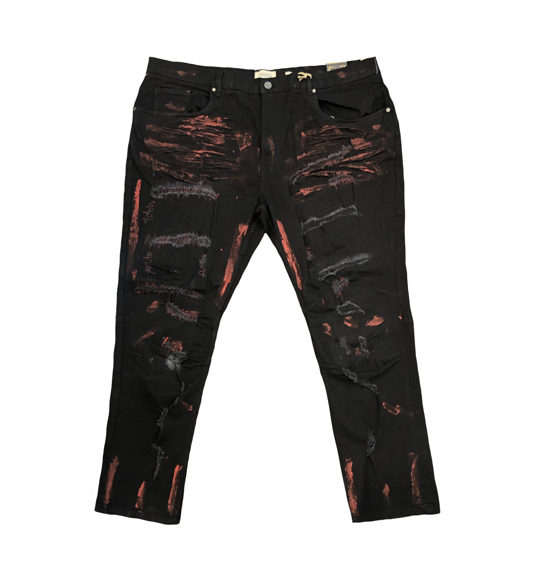 FWRD | 33531X Denim Jeans - Jet Black / Red